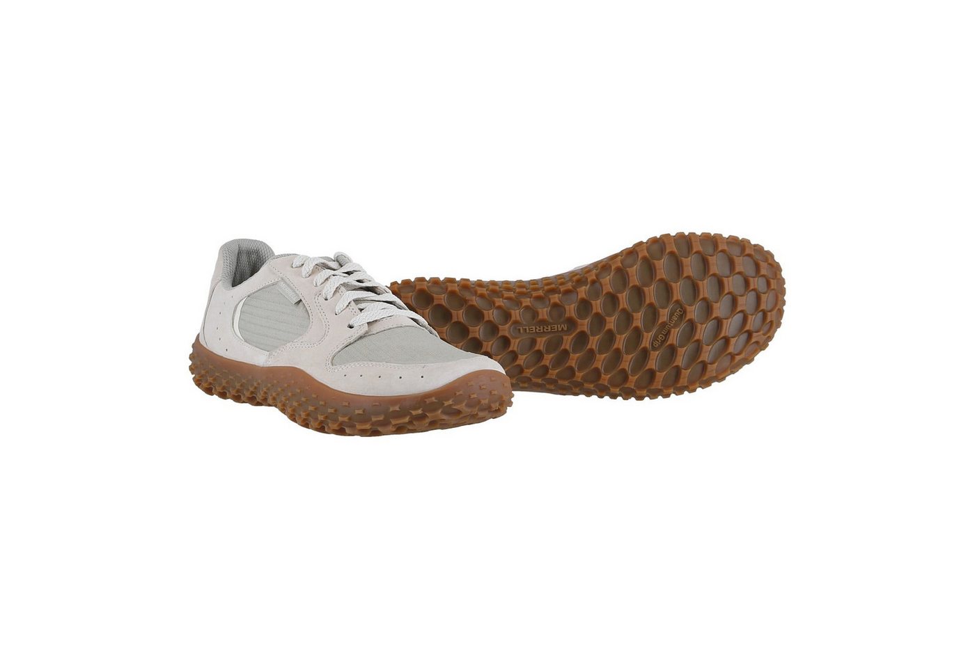 Merrell Minimal-Sneaker Wrapt (Veloursleder, wasserdicht) hellgrau Damen Barfußschuh