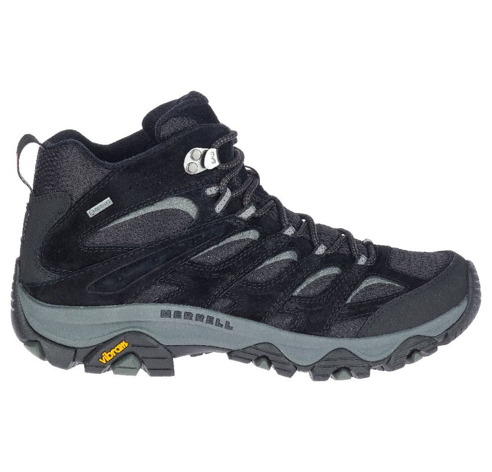 Merrell Moab 3 Mid GTX (atmungsaktiv und wasserdicht) schwarz/grau Herren Wanderschuh