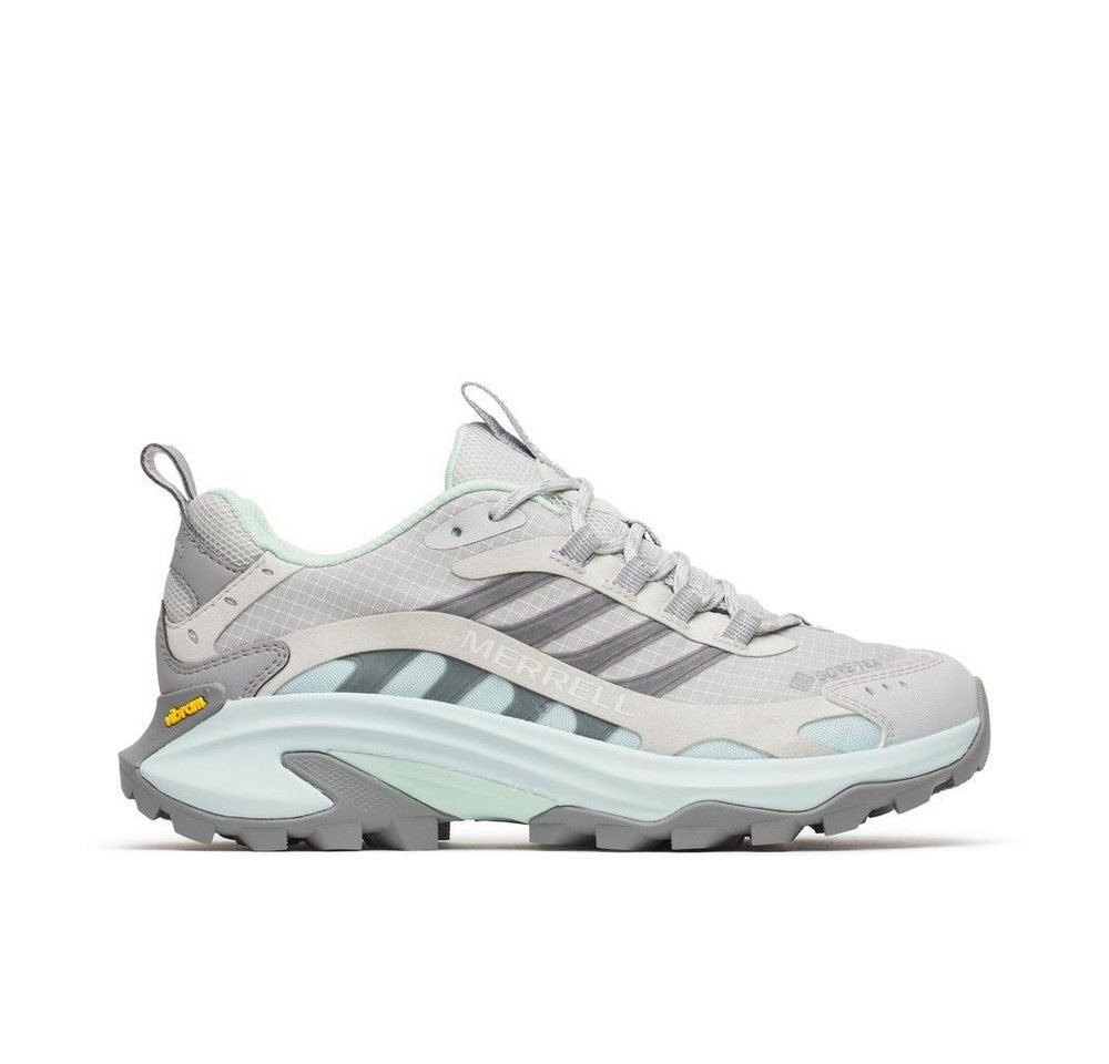Merrell MOAB SPEED 2 GTX Wanderschuh wasserdicht dank Gore-Tex Membrane, mit Vibram Sohle (grau)