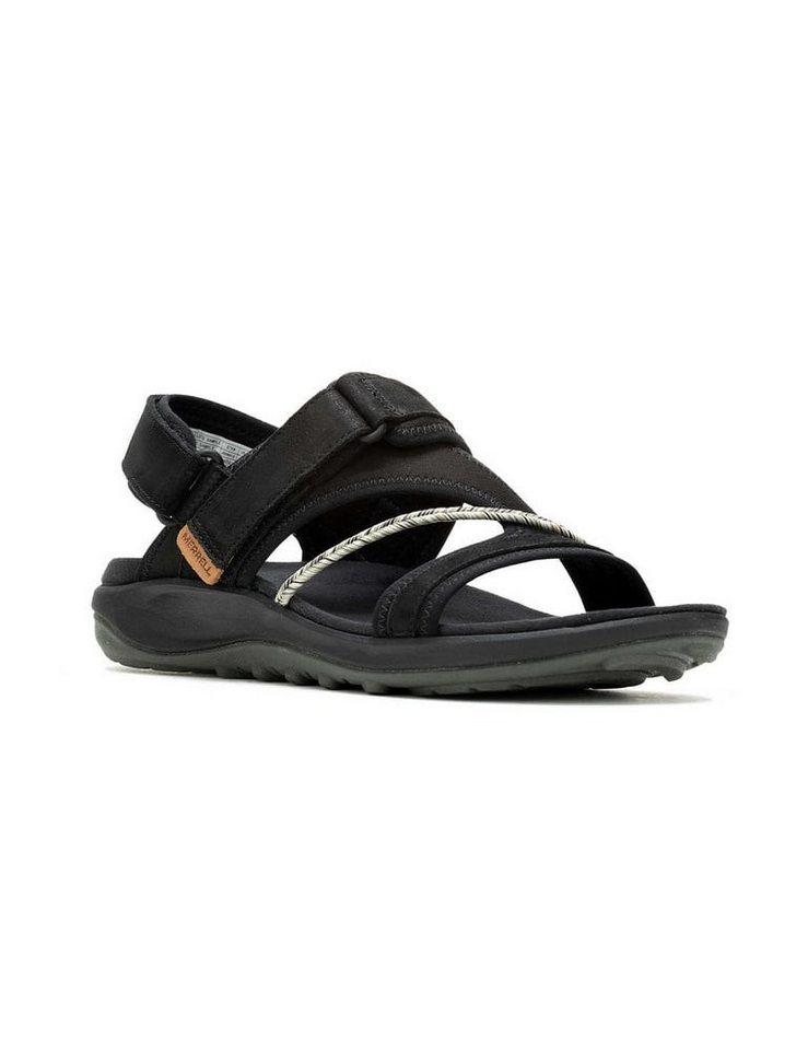 Merrell Terran 4 Backstrap (Vollnarbenleder, Klettverschluss) schwarz Damen Sandale