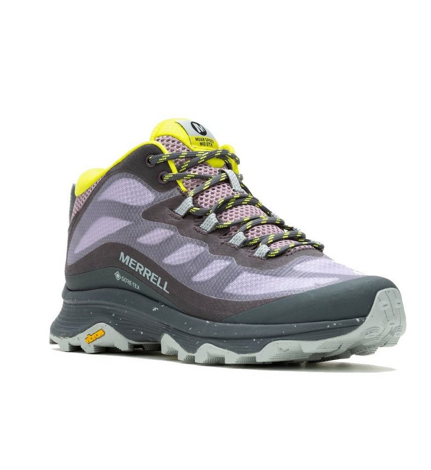 Merrell Wanderschuhe Moab Speed Mid GTX (wasserdicht) irisblau Damen Laufschuh