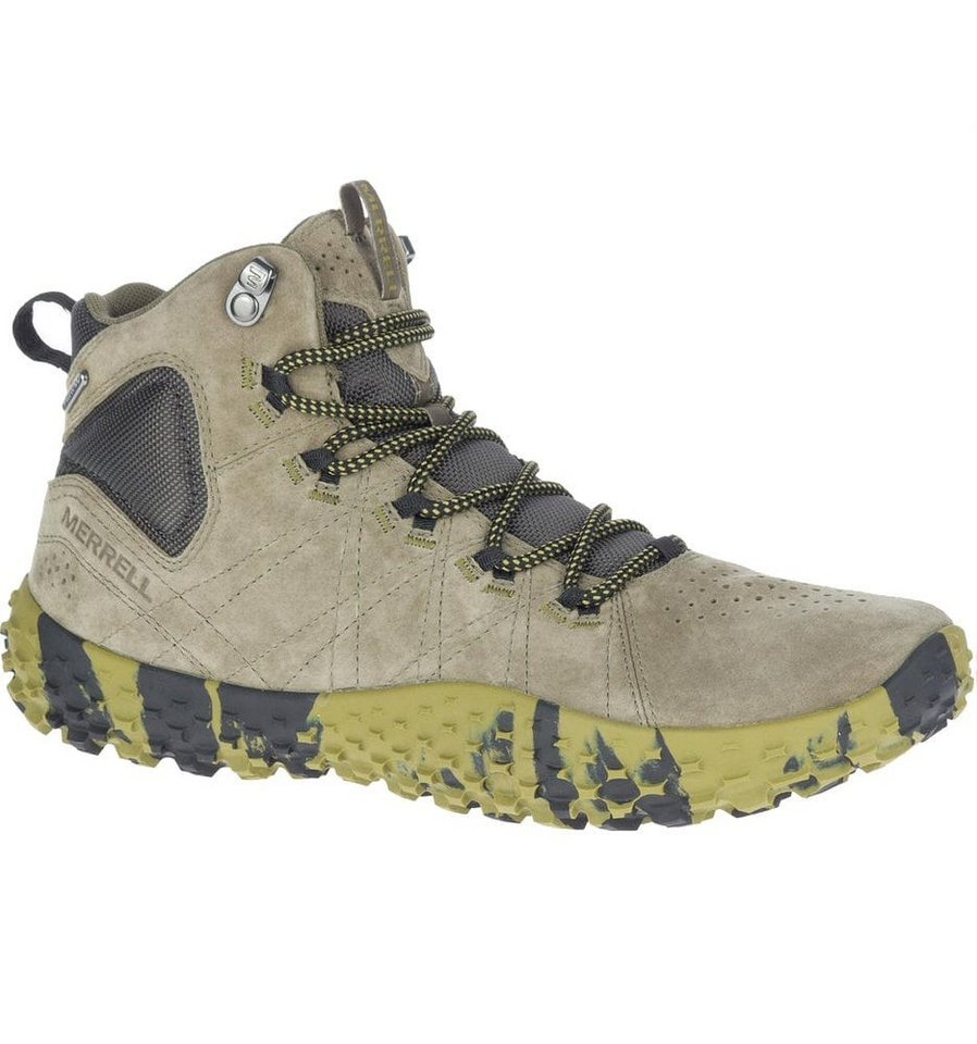 Merrell Wrapt Mid WP (Minimal-Laufschuhe, Leder, wasserdicht) olivegrün Herren Sneaker