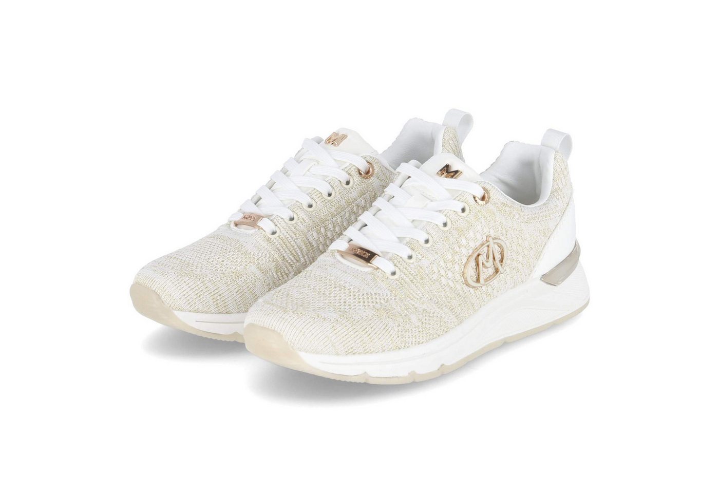 Mexx MI001009151W3001 Damen Textil & Synthetik weiss Schnürschuh