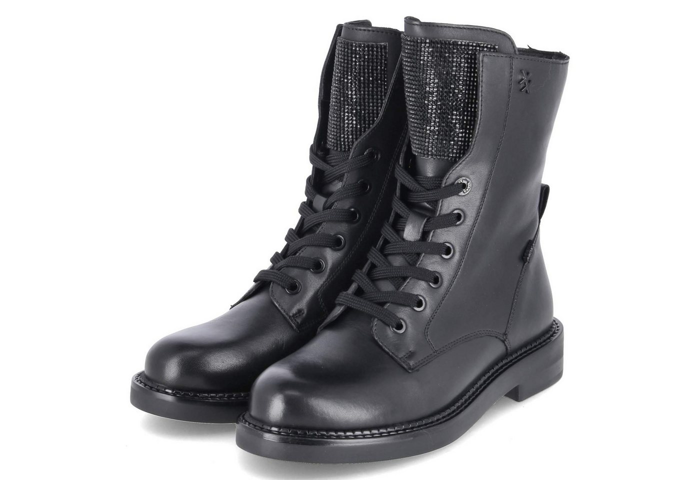 Mexx MICP1710143W Damen Leder und Synthetik schwarz Schnürstiefel