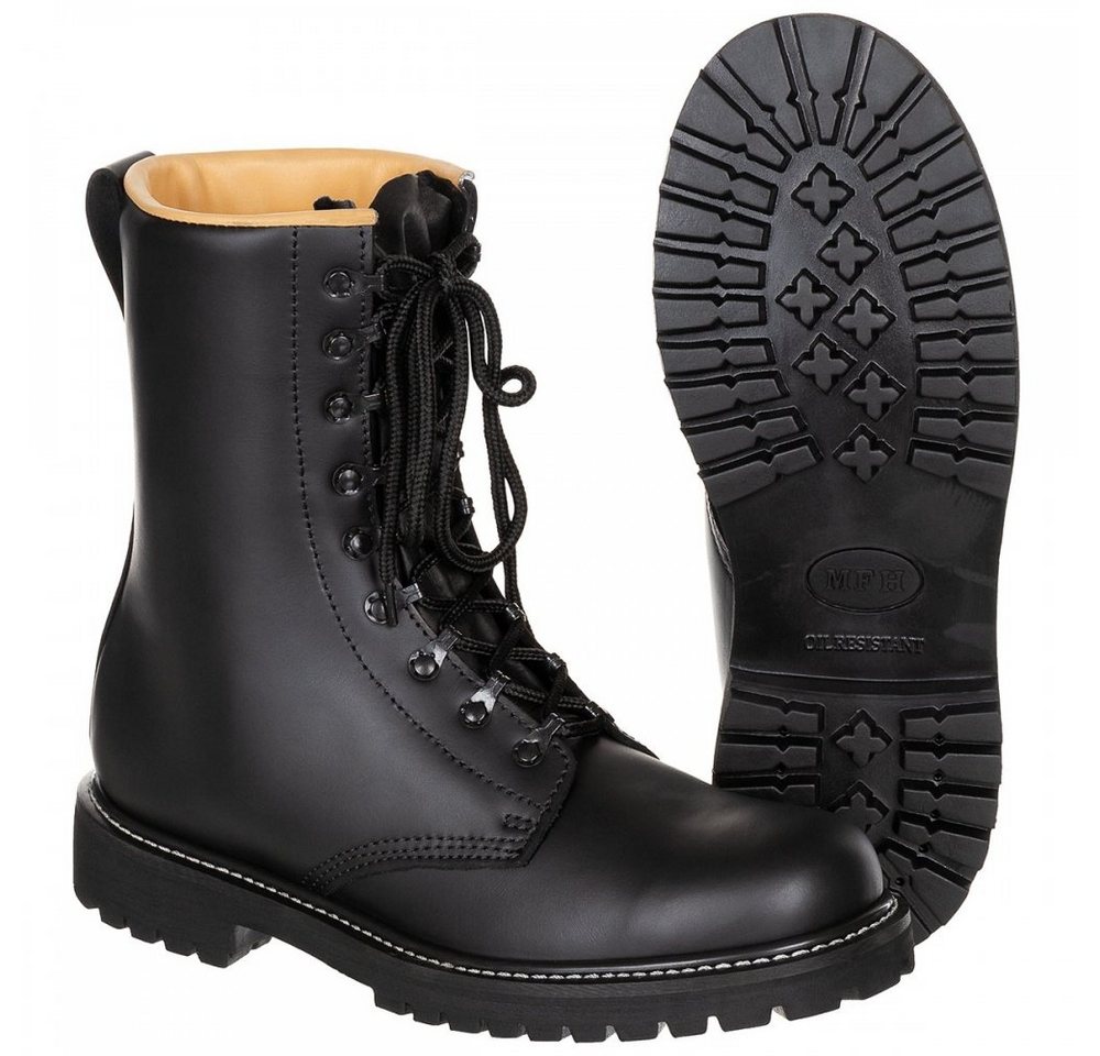MFH Kampfstiefel,schwarz,Volleder, gute Ausführung, Lederfutter - 43 Stiefel
