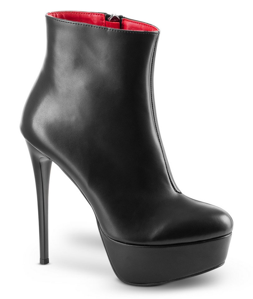 Michael Soul Valeria schwarz matt Plateaustiefelette Bequeme Stylische Abendschuhe