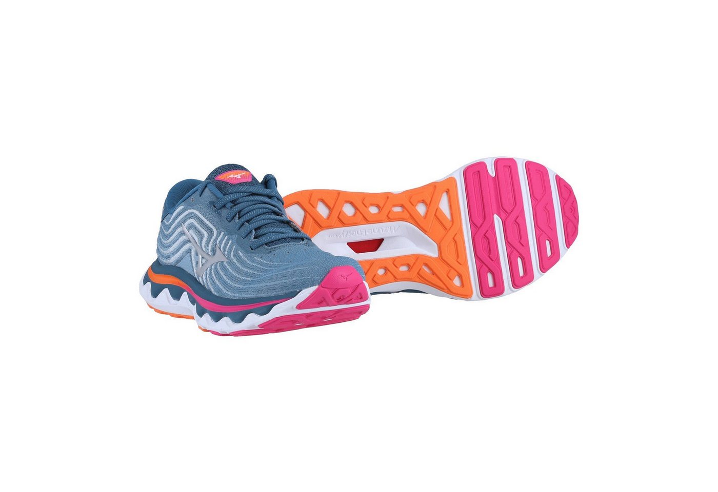 Mizuno Wave Horizon 6 (Stabilität) blau Damen Laufschuh