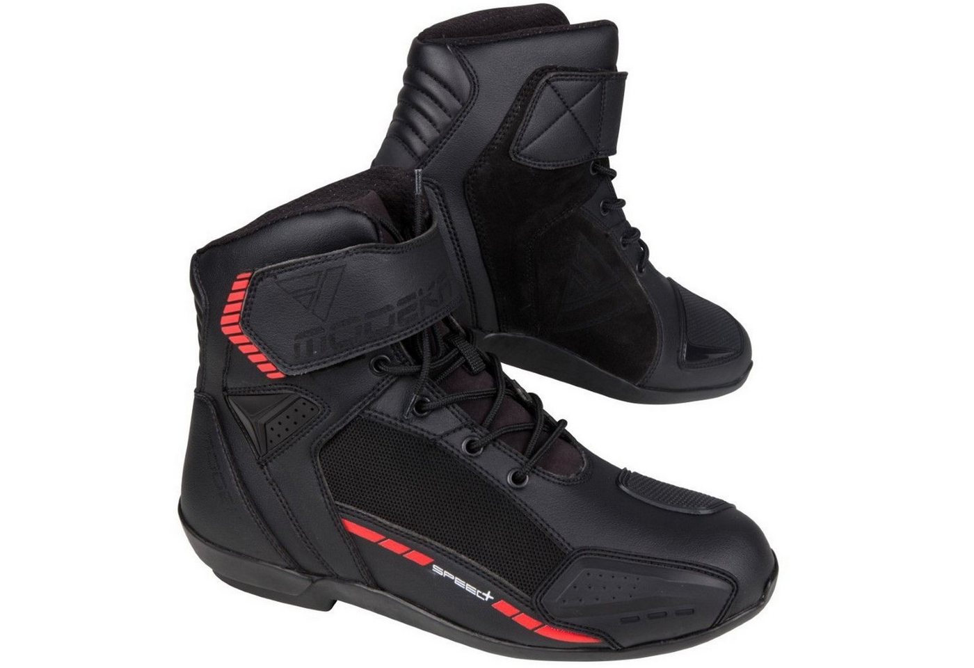 Modeka Kyne Stiefel schwarz Motorradstiefel (Packung, Antistatische und Öl- und Benzinfeste Sohle)