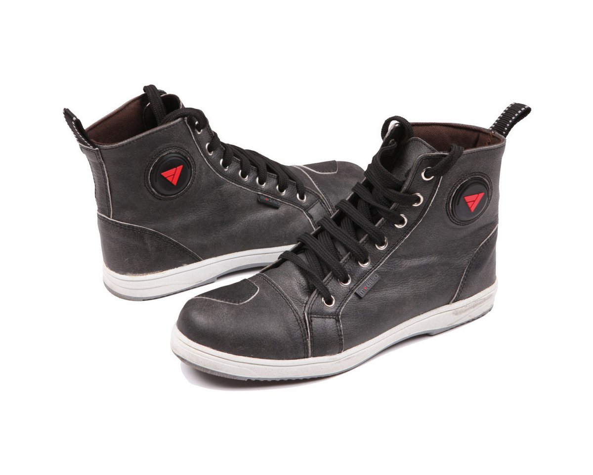 Modeka Lane Schuhe schwarz Motorradstiefel (Packung, Antistatische und Öl- und Benzinfeste Sohle)