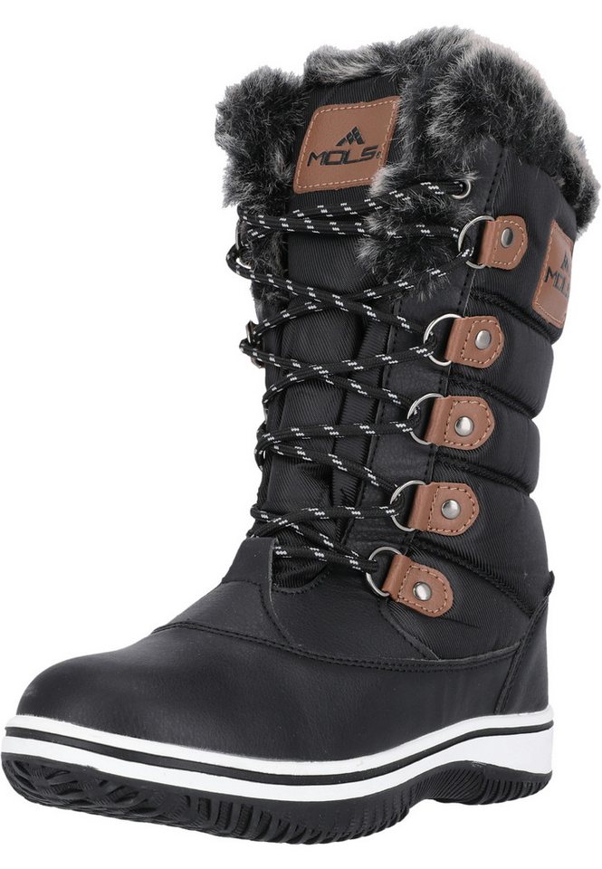 MOLS Enfield Stiefel mit modischem Kunstfell-Besatz