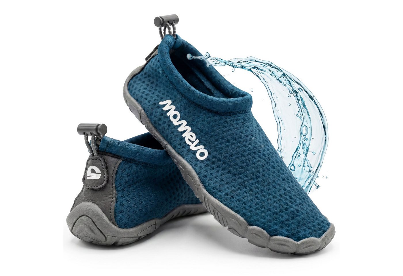 Momevo WaterMates Badeschuhe Damen & Herren – Aquaschuhe rutschfest Badeschuh (blau)