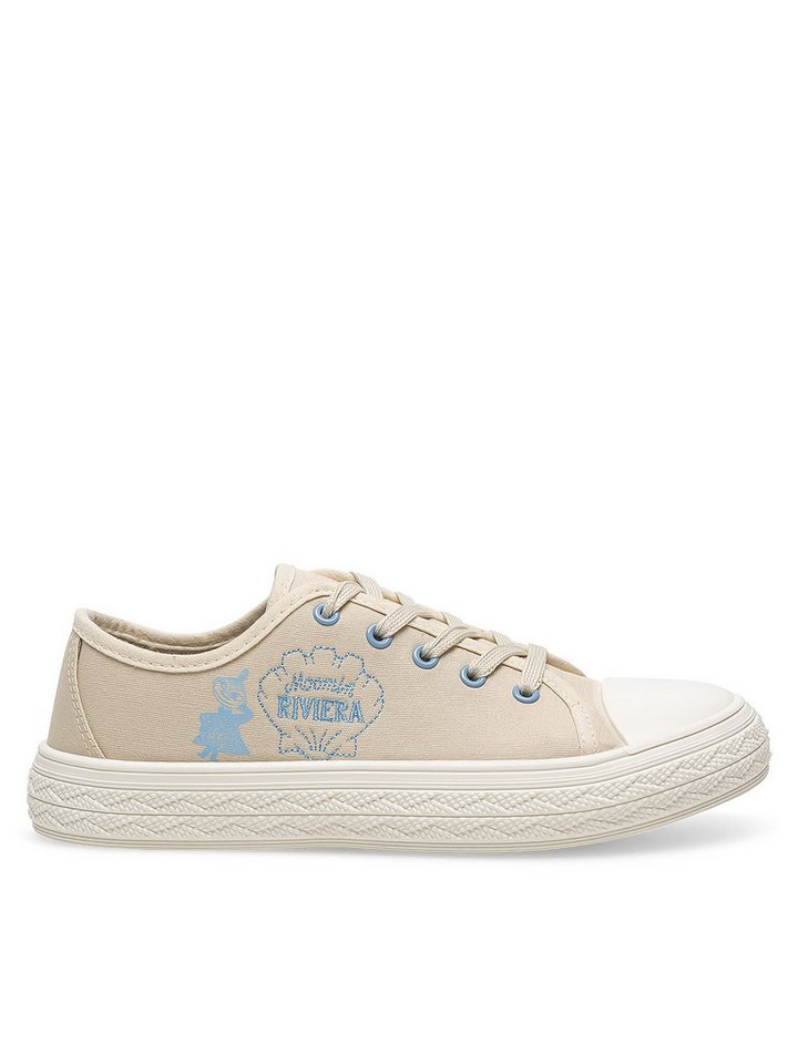 Moomin Sneakers aus Stoff Mädchen CA-SS24-166MMN Beige Sneaker