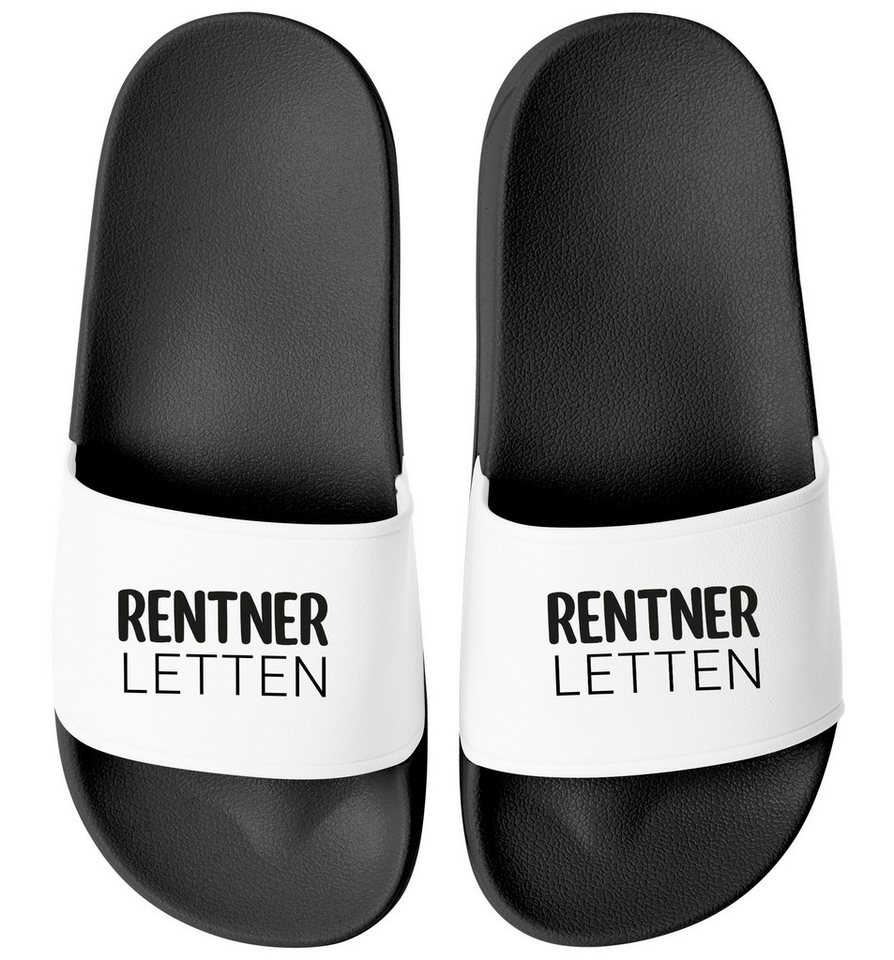 MoonWorks Badelatschen Rentnerletten für Männer zum Ruhestand Rente Geburtstag Badesandale
