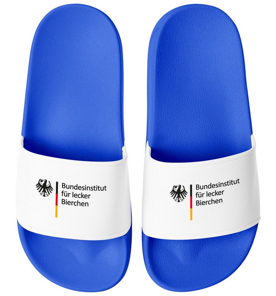 MoonWorks Badeschlappen Badelatschen Unisex mit Aufdruck Bundesinstitut für Badesandale
