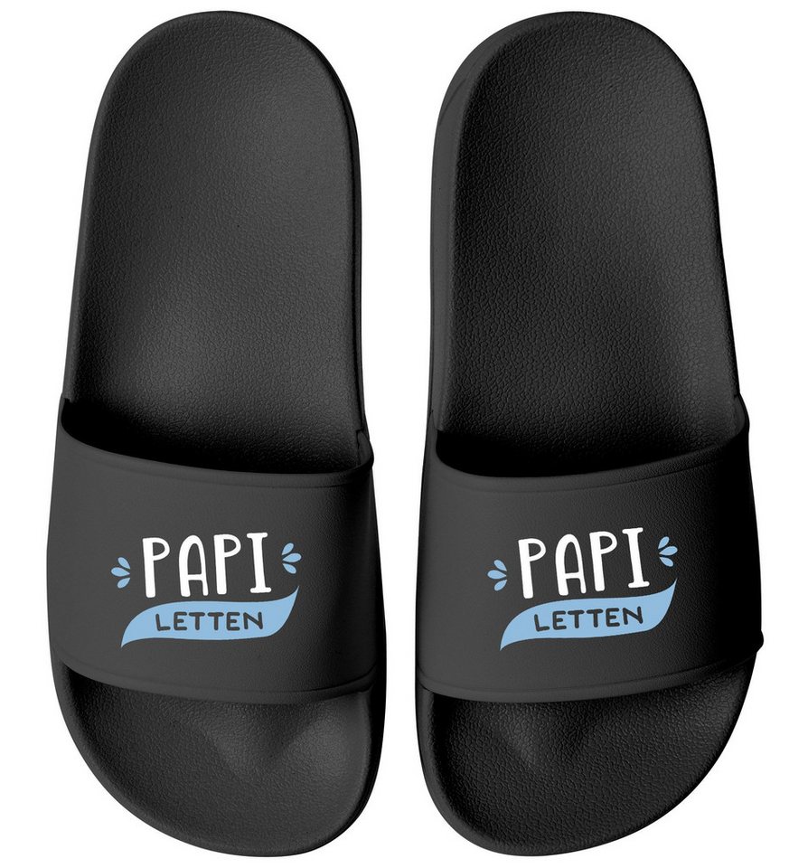 MoonWorks Badeschlappen Herren Papi Opi Letten Geschenk Vatertag Geburtstag Badesandale