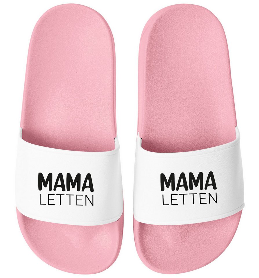MoonWorks Badeschlappen Mama/Oma-Letten Badelatschen mit Spruch Lustig Geschenk Badesandale