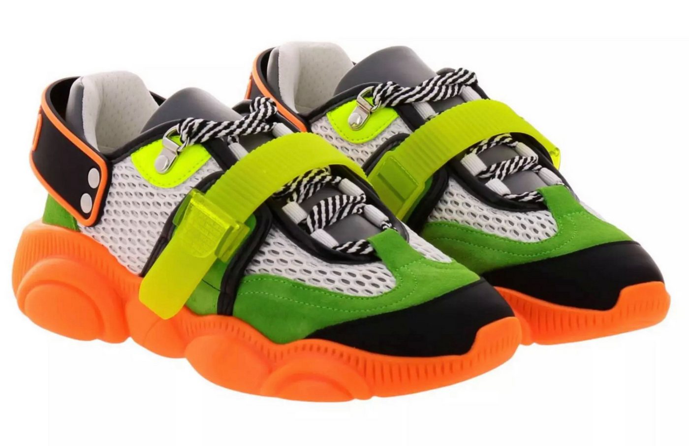Moschino COUTURE Limited Special Edition Teddy Bear Fluo Trainers Sneaker Limitierte Edition mit speziellem Packaging