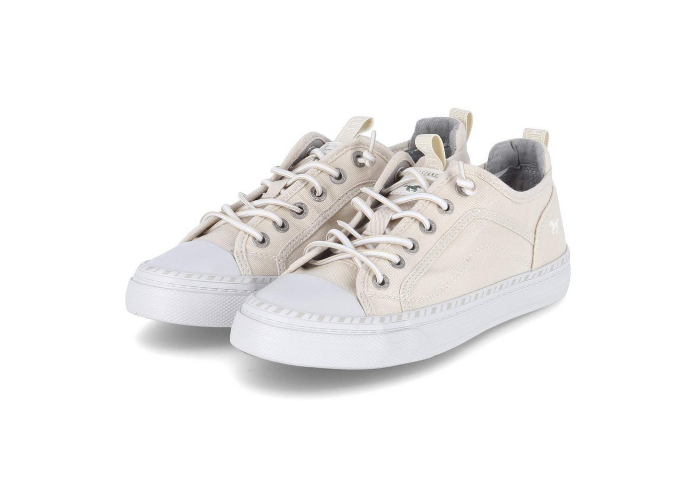 mustang 1376308-243 Damen Textil weiss Schnürschuh