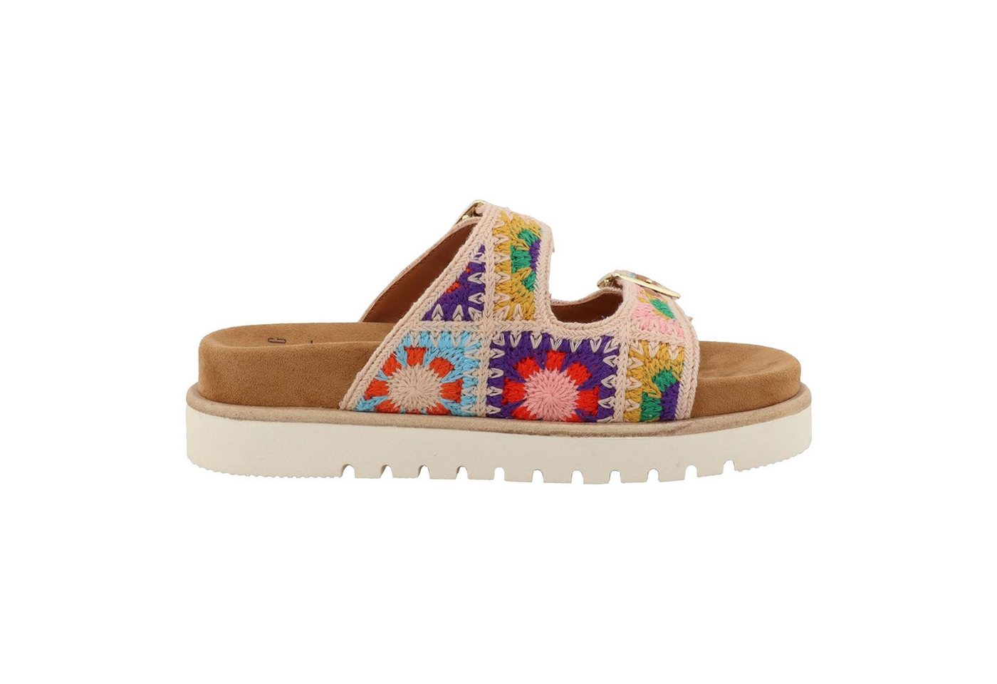 mustang Pantolette Pantolette mit gesticktem farbenfrohen Muster