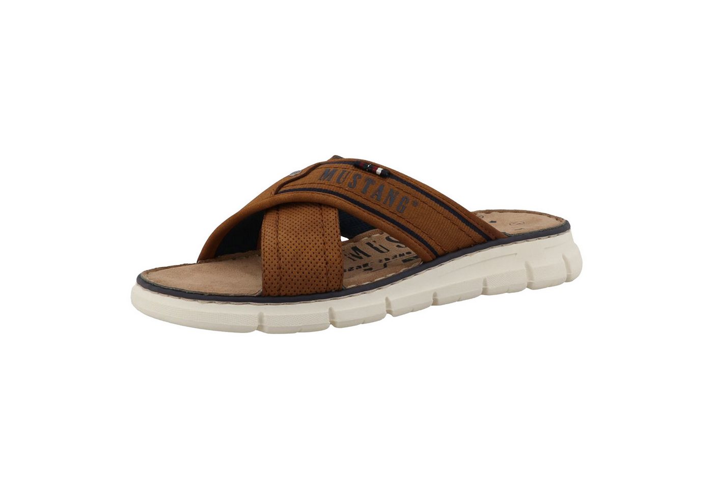 mustang Pantolette Pantolette mit Markendetails (braun)
