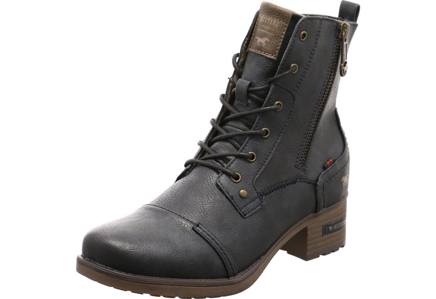 mustang Schnürboots (blau)