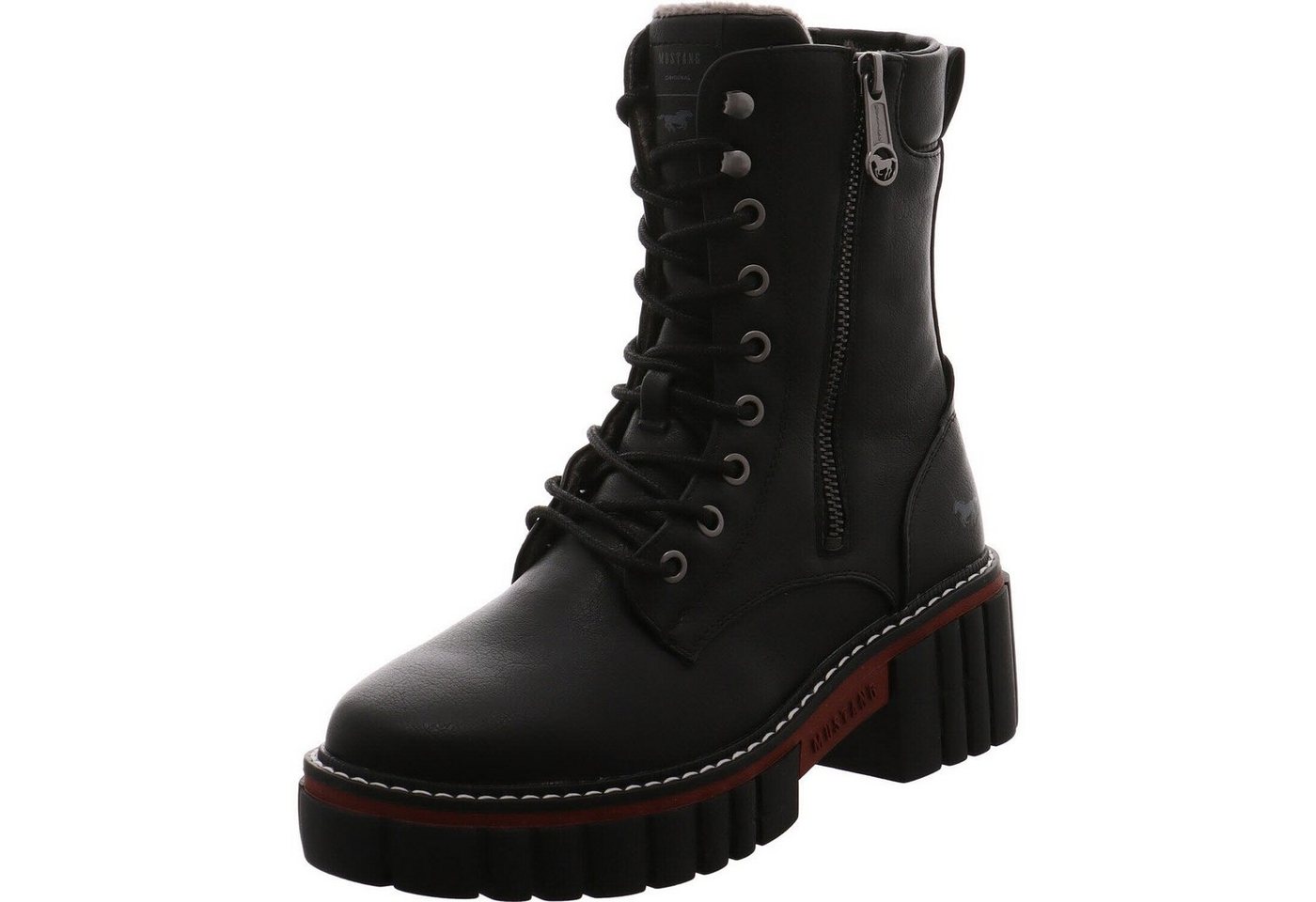 mustang Schnürboots (schwarz)
