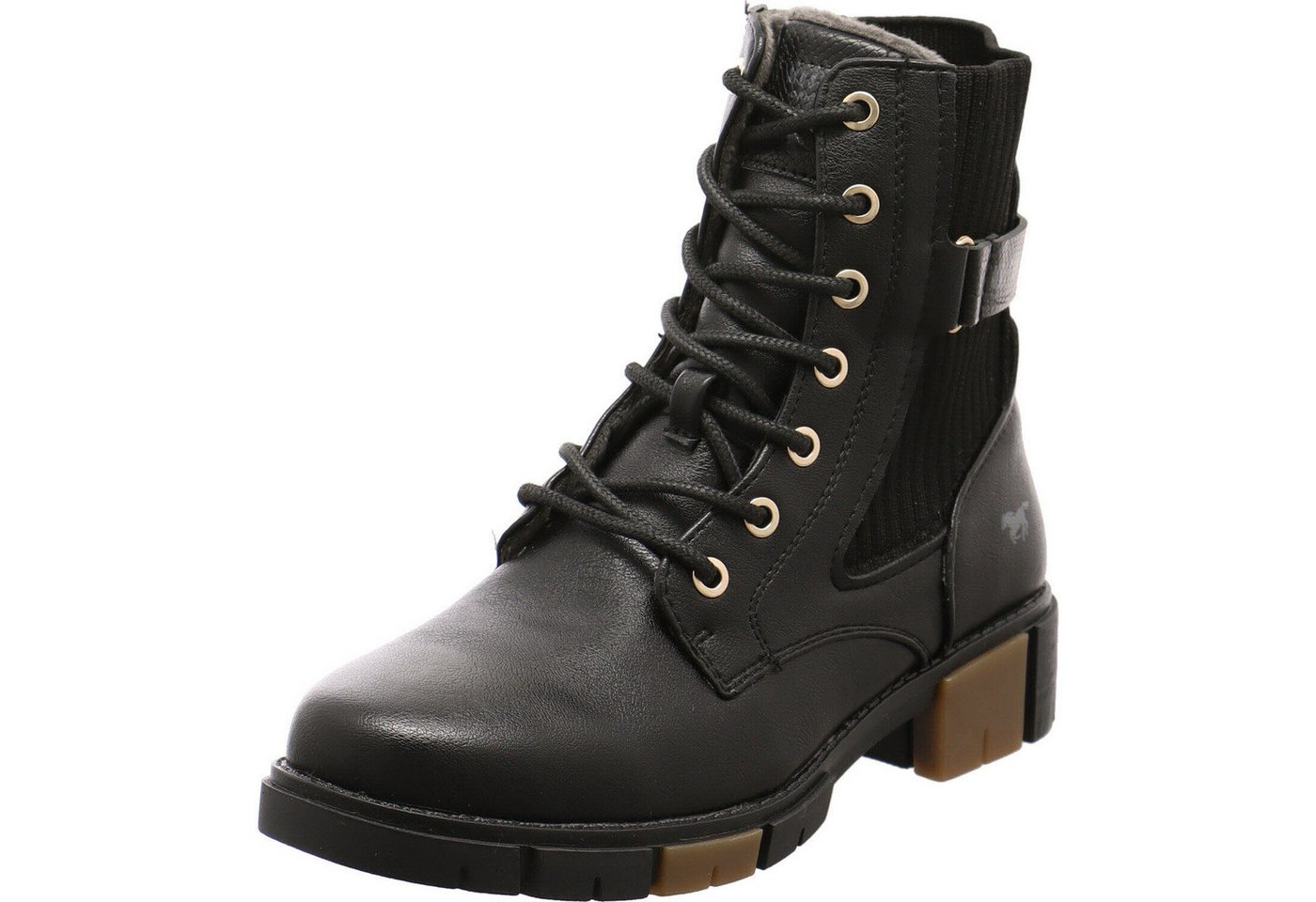 mustang Schnürboots (schwarz)