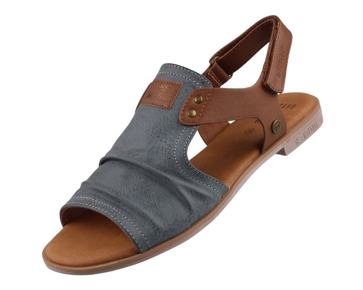 mustang shoes 26M0072002-jeans Sandale Slingback-Sandale mit individuell verstellbarem Klettriemen