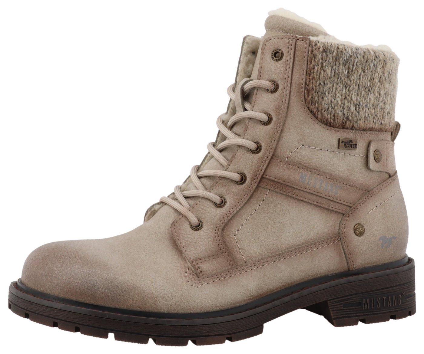 mustang shoes Bienke Winterstiefelette Winterboots mit TEX-Membrane (beige)