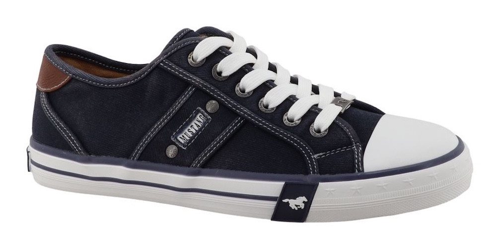 mustang shoes Calogero Sneaker Freizeitschuh, Halbschuh, Schnürschuh mit modischen Kontrastnähten