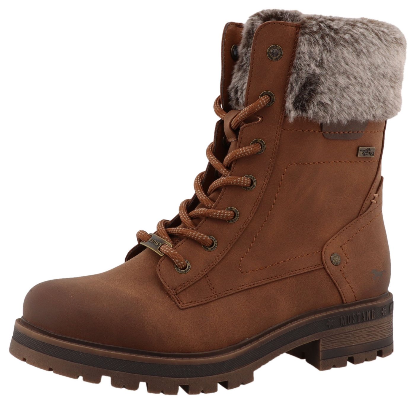 mustang shoes Darleen Winterstiefelette Winterboots mit Fellimitatkragen
