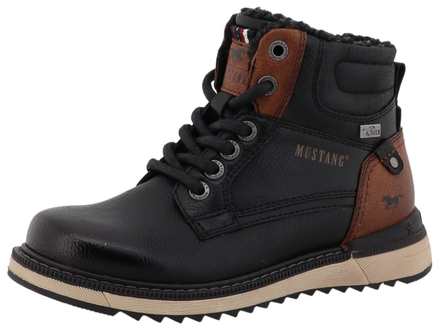 mustang shoes Donato Winterboots Schnürboots, Outdoorboots mit TEX-Membrane (braun/schwarz)