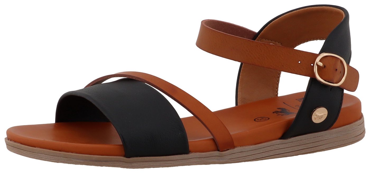 mustang shoes Eireen Riemchensandale Sandalette, Sommerschuh mit logogeprägter Niete