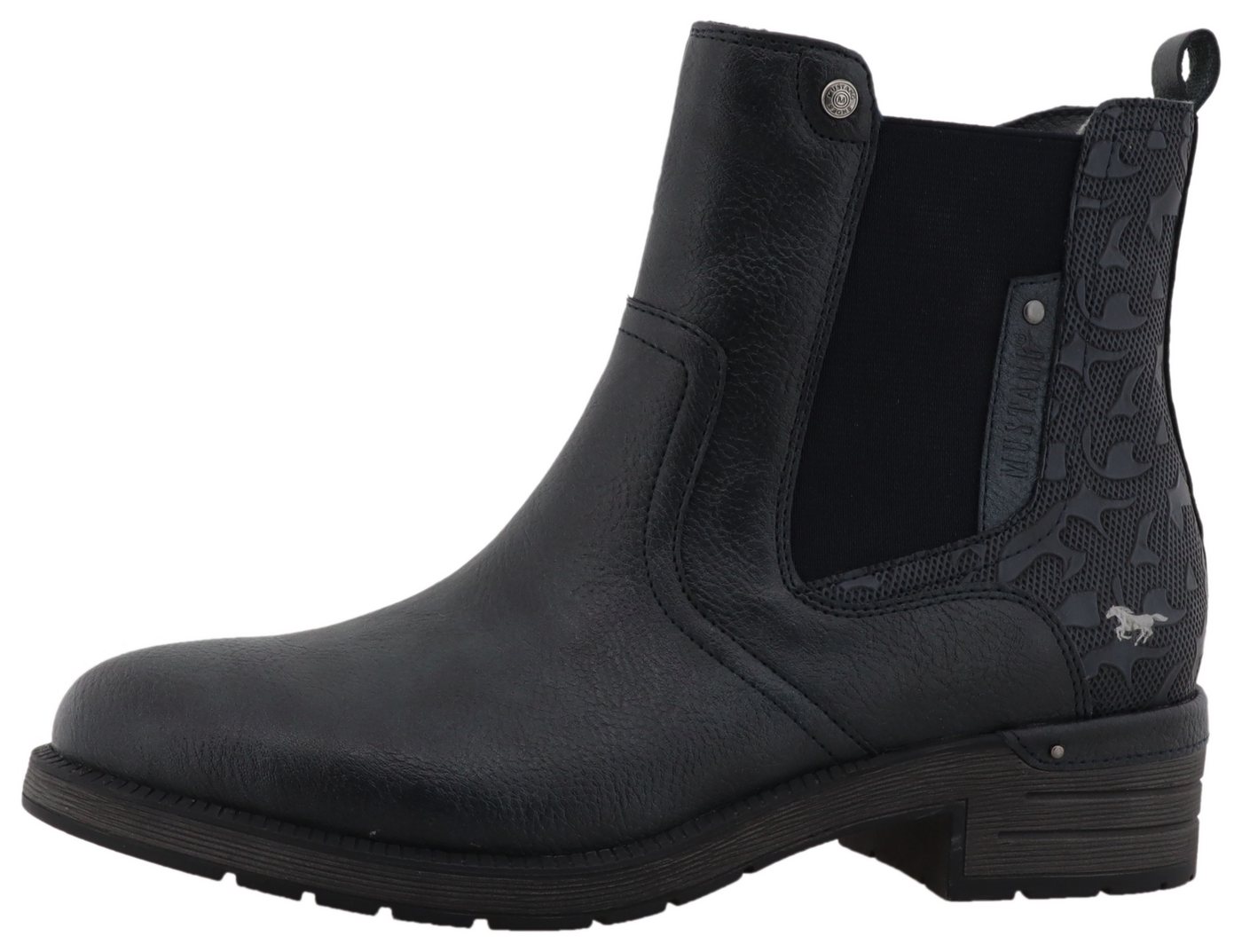mustang shoes Gelja Winterstiefelette Stiefelette, Winterboots mit Anziehlasche (blau)