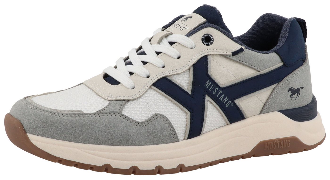 mustang shoes Giacinto Sneaker Freizeitschuh, Halbschuh, Schnürschuh im modischen Kontrast-Look