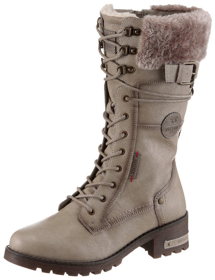 mustang shoes Haukea Winterstiefel Snowboots, Winterstiefel mit TEX-Membrane (beige)