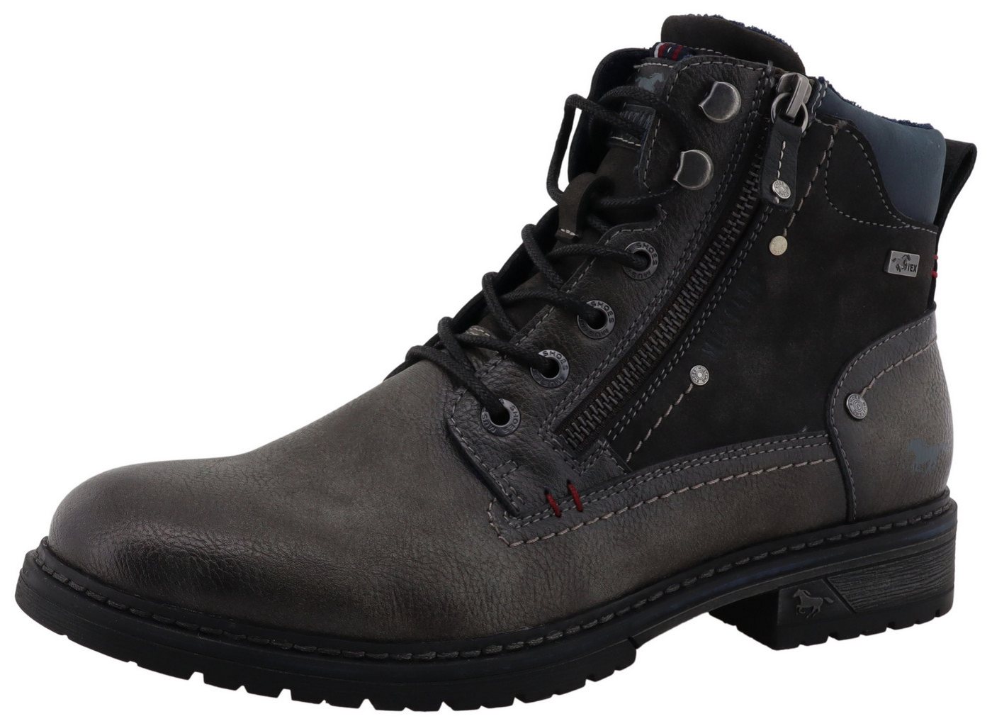 mustang shoes Marcas Schnürboots Business Stiefel, Boots mit Textilfutter
