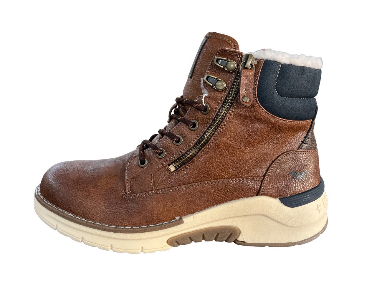mustang shoes Mustang Herren Stiefelette 4161-603-307 Cognac braun Stiefelette