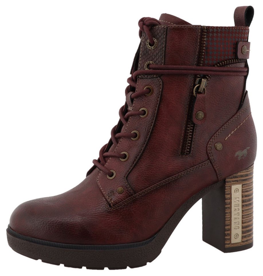 mustang shoes Nana Winterstiefelette Schnürstiefelette mit wärmendem Textilfutter