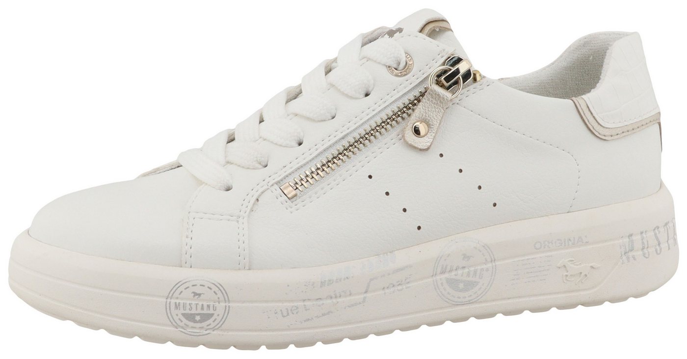 mustang shoes Noralie Sneaker Freizeitschuh, Halbschuh, Schnürschuh mit seitlichem Reißverschluss