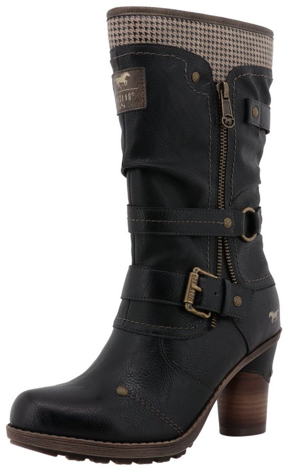 mustang shoes Palma Winterstiefel Kurzstiefel, Winterstiefel mit wärmendem Textifutter