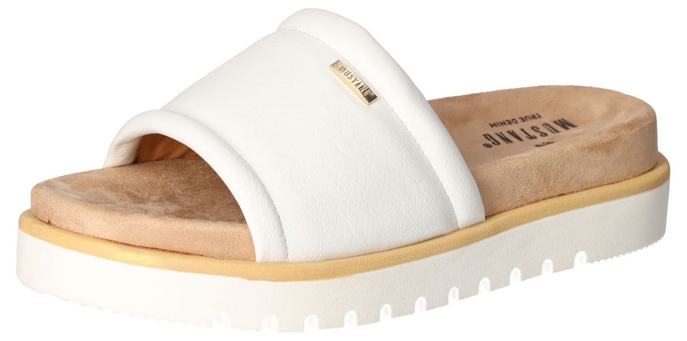 mustang shoes Pantolette,Plateausandale,Pool Slides,Sommerschuh mit Softfußbett, bequeme Form