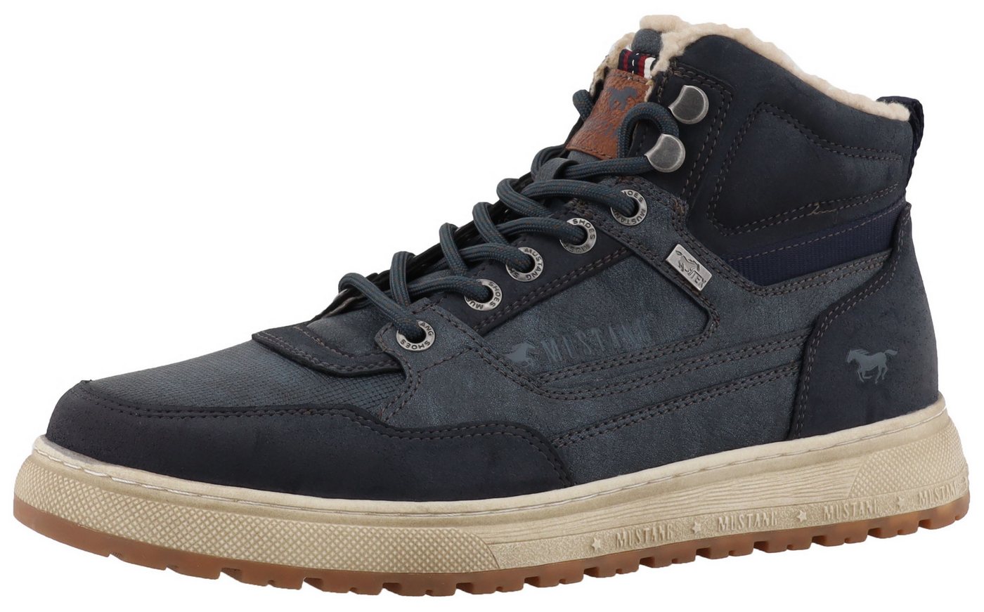 mustang shoes Puno Winterboots High Top Sneaker, Schnürboots mit Warmfutter