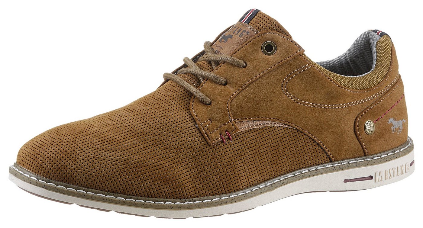 mustang shoes Schnürschuh, Freizeitschuh, Halbschuh, Schnürschuh mit Perforation