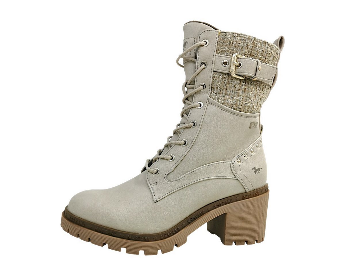 mustang shoes Schnürstiefel Schnürstiefelette (beige)