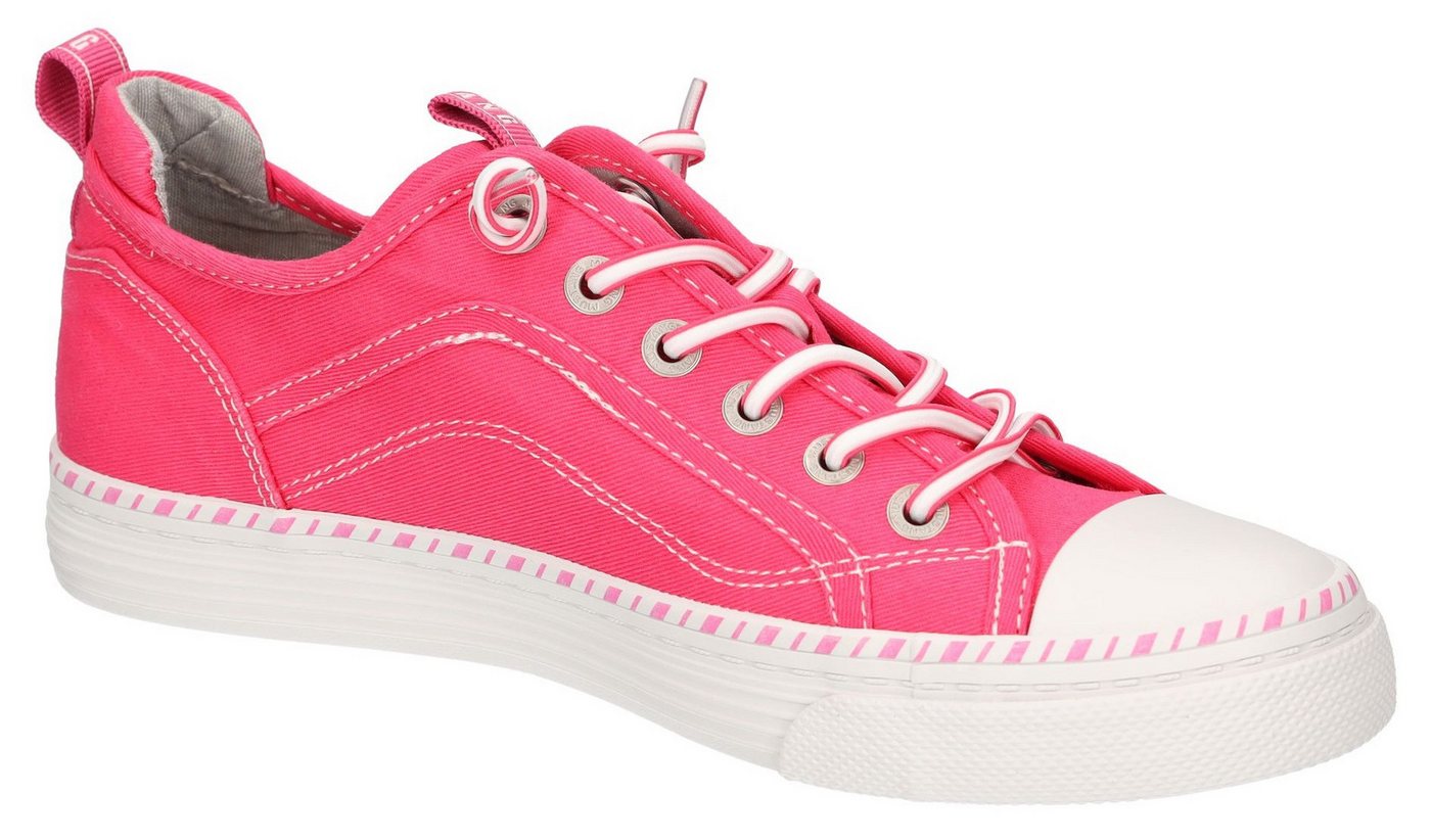 mustang shoes Slip-On Sneaker, Slipper, Schlupfschuh, Freizeitschuh mit farbiger Sohleneinfassung (koralle)