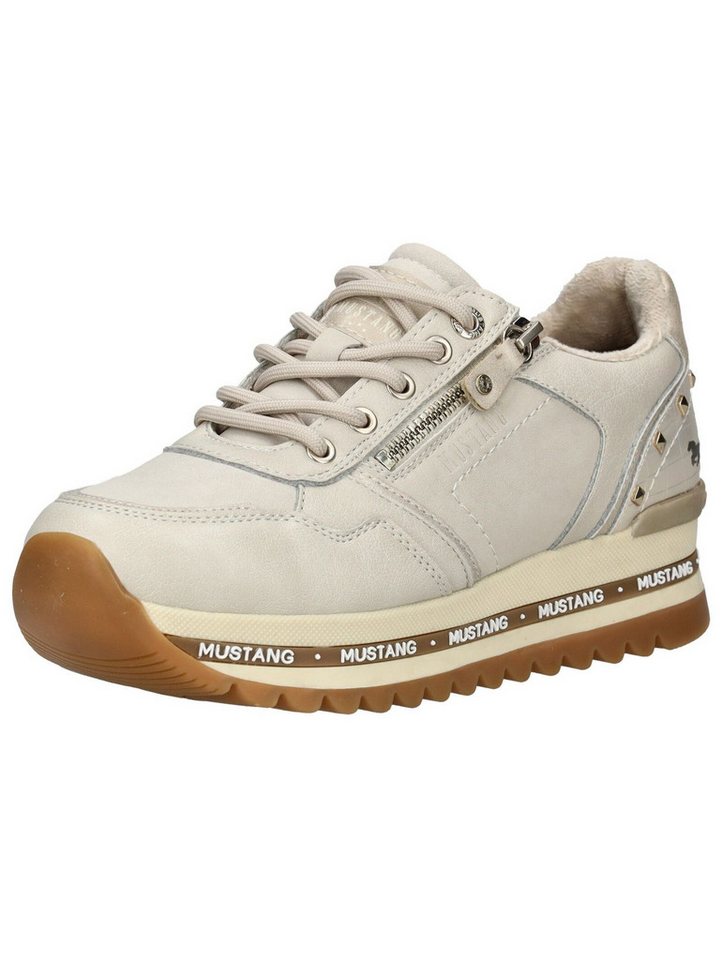 mustang shoes Sneaker Lederimitat Sneaker (beige)
