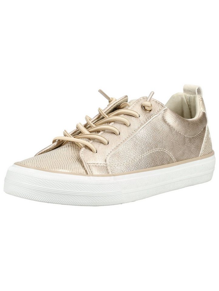 mustang shoes Sneaker Lederimitat Sneaker (beige/weiß)