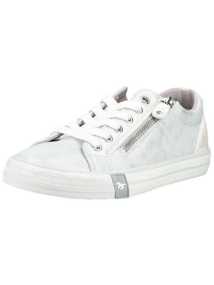 mustang shoes Sneaker Lederimitat Sneaker (silber)