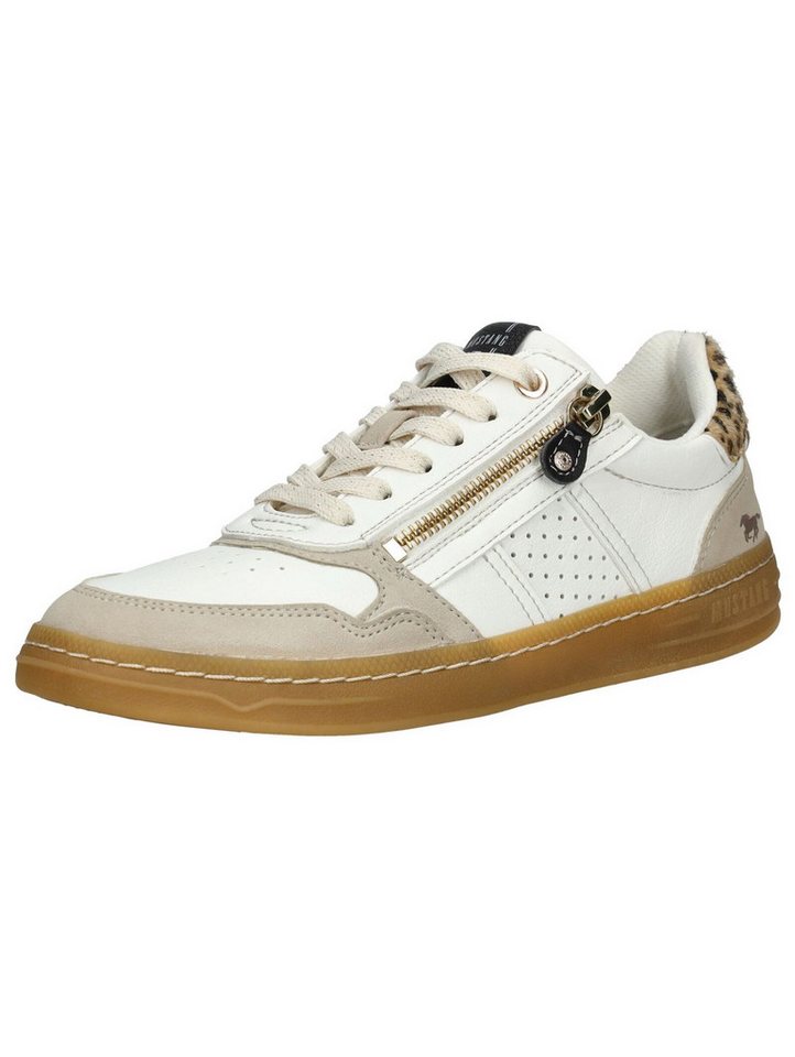 mustang shoes Sneaker Lederimitat Sneaker (weiß)